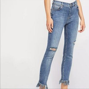 Free People Great Heights Frayed Hem Jeans